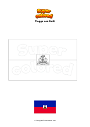 Ausmalbild Flagge von Haiti