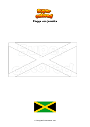 Ausmalbild Flagge von Jamaika