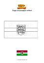 Ausmalbild Flagge von Jaunjelgava Lettland