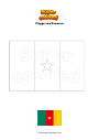 Ausmalbild Flagge von Kamerun
