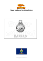 Ausmalbild Flagge von Kansas Vereinigte Staaten