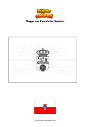 Ausmalbild Flagge von Kantabrien Spanien