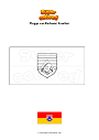 Ausmalbild Flagge von Karlovac Kroatien