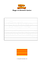 Ausmalbild Flagge von Katalonien Spanien