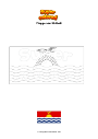 Ausmalbild Flagge von Kiribati