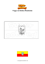 Ausmalbild Flagge von Kratovo Mazedonien