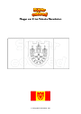 Ausmalbild Flagge von Kriva Palanka Mazedonien