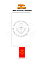 Ausmalbild Flagge von Krushevo Mazedonien