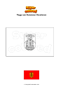 Ausmalbild Flagge von Kumanovo Mazedonien