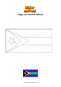 Ausmalbild Flagge von Manatuto Osttimor