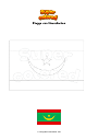 Ausmalbild Flagge von Mauretanien