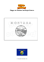 Ausmalbild Flagge von Montana Vereinigte Staaten