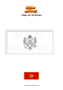 Ausmalbild Flagge von Montenegro