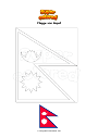 Ausmalbild Flagge von Nepal