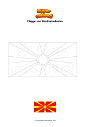 Ausmalbild Flagge von Nordmakedonien