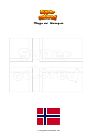 Ausmalbild Flagge von Norwegen