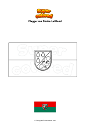 Ausmalbild Flagge von Olaine Lettland