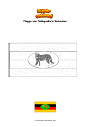 Ausmalbild Flagge von Ostäquatoria Südsudan