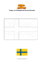 Ausmalbild Flagge von Östergötland County Schweden