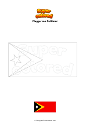 Ausmalbild Flagge von Osttimor