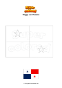 Ausmalbild Flagge von Panama