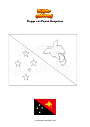 Ausmalbild Flagge von Papua-Neuguinea