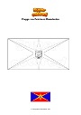 Ausmalbild Flagge von Pehchevo Mazedonien