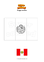 Ausmalbild Flagge von Peru
