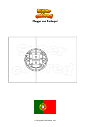 Ausmalbild Flagge von Portugal