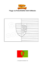 Ausmalbild Flagge von Raionul Ştefan Vodă Moldawien