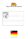 Ausmalbild Flagge von Rheinland Pfalz Deutschland