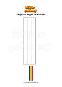 Ausmalbild Flagge von Ruggell Liechtenstein