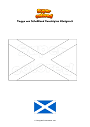 Ausmalbild Flagge von Schottland Vereinigtes Königreich