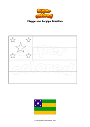 Ausmalbild Flagge von Sergipe Brasilien