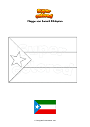 Ausmalbild Flagge von Somali Äthiopien