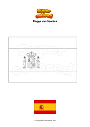 Ausmalbild Flagge von Spanien