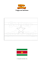 Ausmalbild Flagge von Suriname