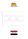 Ausmalbild Flagge von Syrien