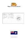 Ausmalbild Flagge von Tasmanien Australien
