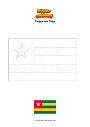 Ausmalbild Flagge von Togo