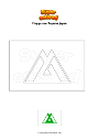 Ausmalbild Flagge von Toyama Japan
