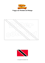 Ausmalbild Flagge von Trinidad und Tobago