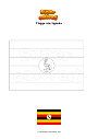 Ausmalbild Flagge von Uganda