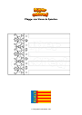 Ausmalbild Flagge von Valencia Spanien