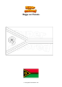 Ausmalbild Flagge von Vanuatu