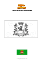 Ausmalbild Flagge von Witebsk Weißrussland