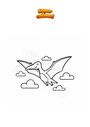 Ausmalbild Fliegender Dinosaurier