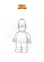 Ausmalbild Fortnite Homer Simpson Lego