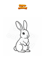 Ausmalbild Häschen