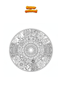 Ausmalbild Indisches Mandala Zentangle 24